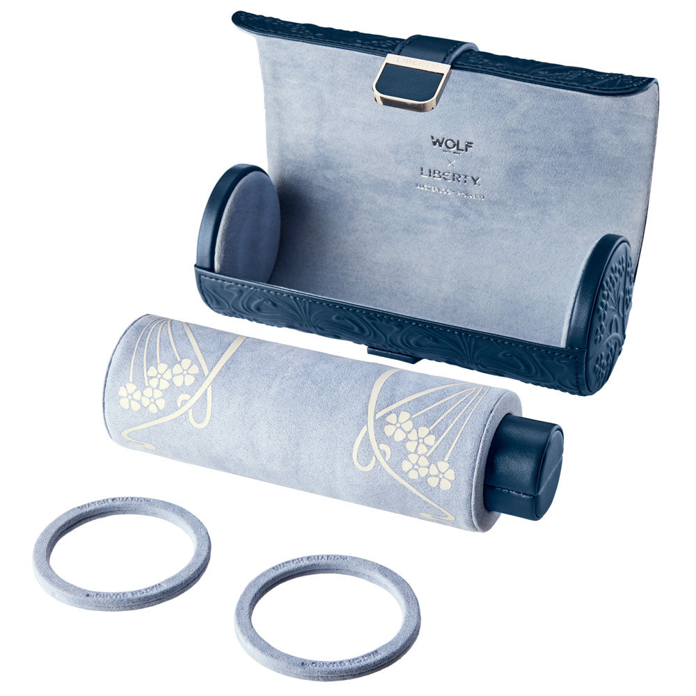 WOLF 1834 X Liberty Triple Watch Roll – Navy - Image 4