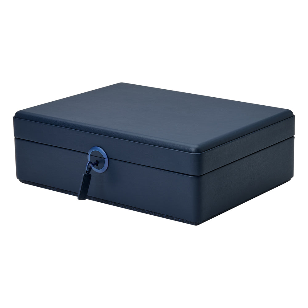 WOLF 1834 Earth 5-Piece Watch Box with Storage – Midnight Blue - Image 2