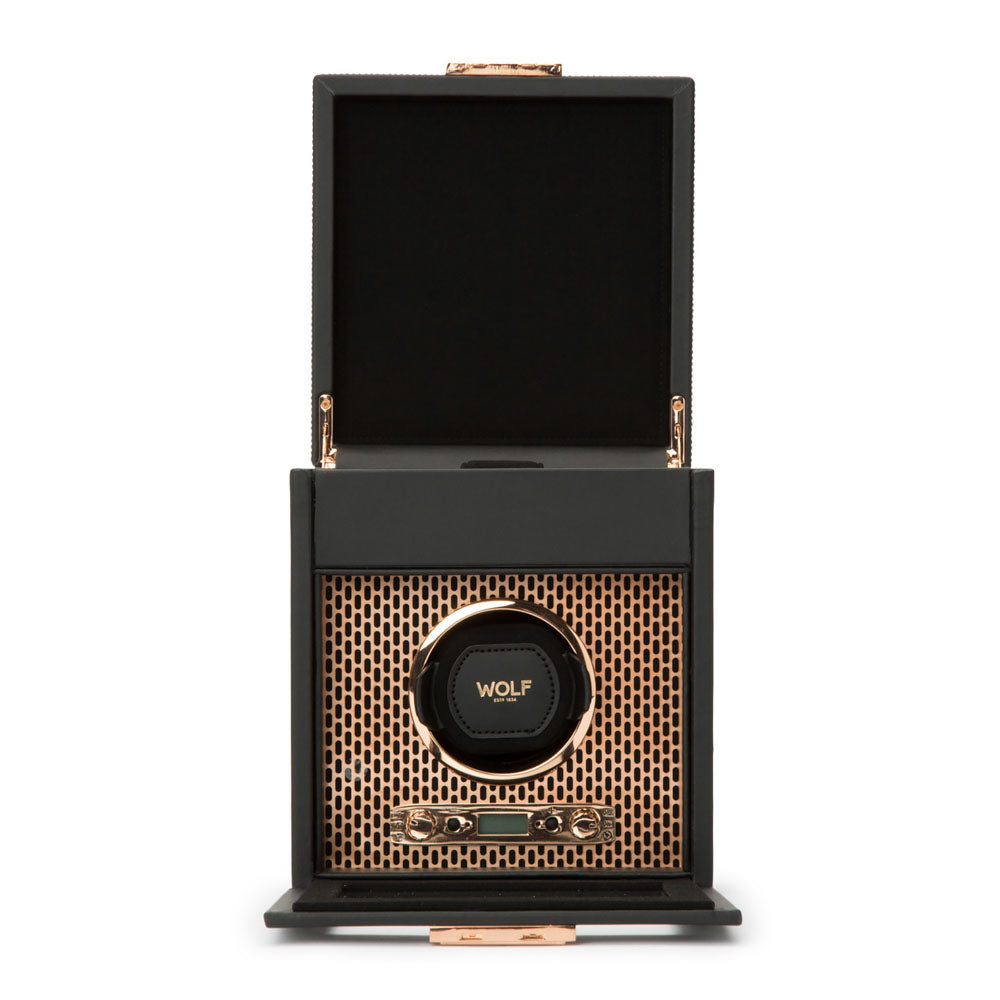 WOLF 1834 Axis Single Watch Winder with Storage – Copper - Image 3