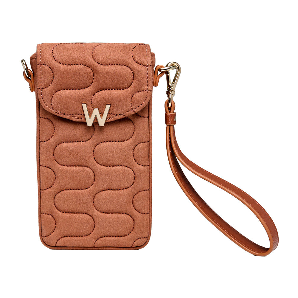 WOLF 1834 Mimi Swirl Phone Bag - Nutshell Brown - Image 2