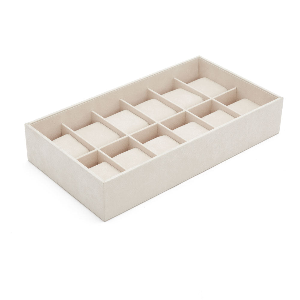 WOLF 1834 Watch Insert – Beige LusterLoc™ Vault Tray Organizer, 12 Compartments - Image 2