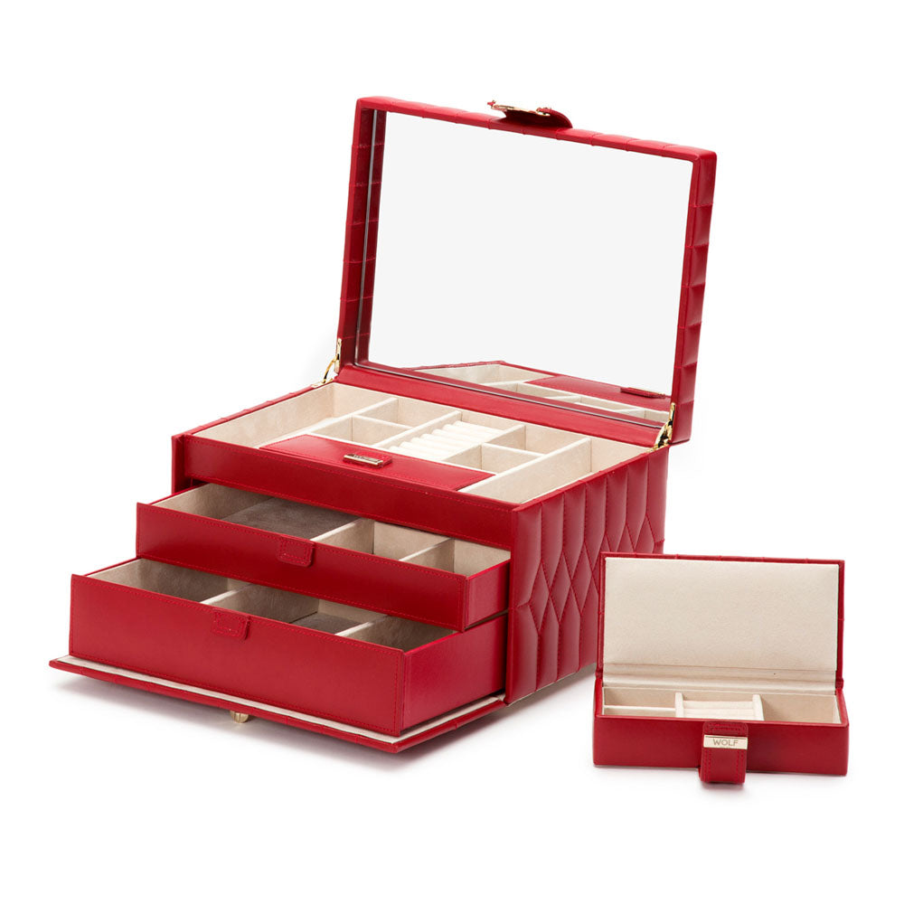 WOLF 1834 Caroline Medium Jewelry Case - Red - Image 4