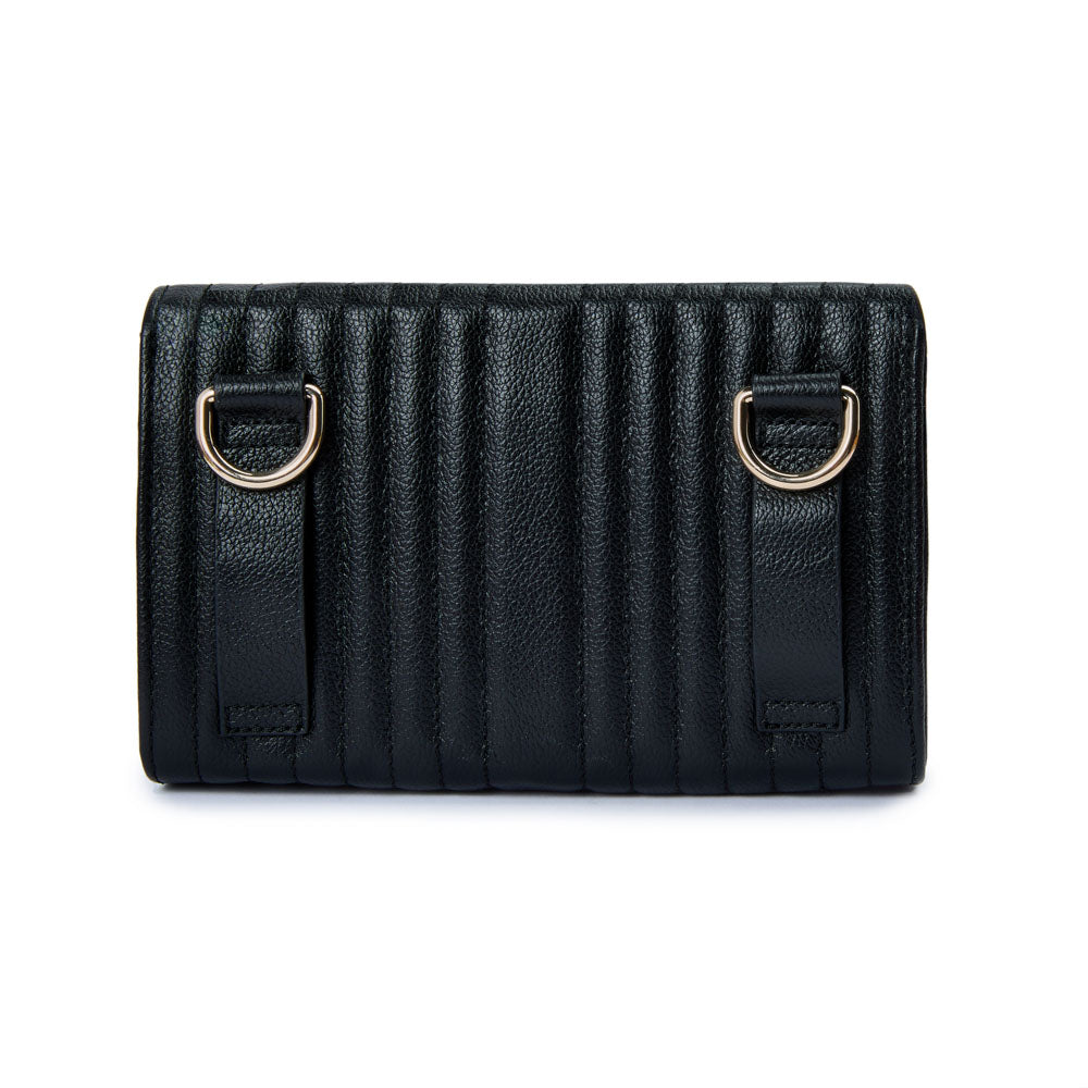 WOLF 1834 Mimi Crossbody Bag with Wristlet – Black Vegan Leather - Image 3