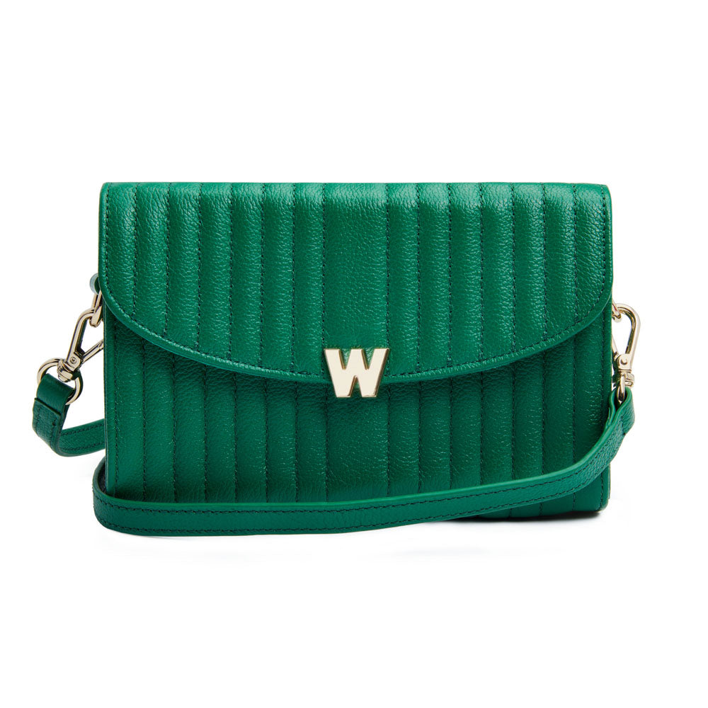 WOLF 1834 Mimi Crossbody Bag with Wristlet – Forest Green - Image 1