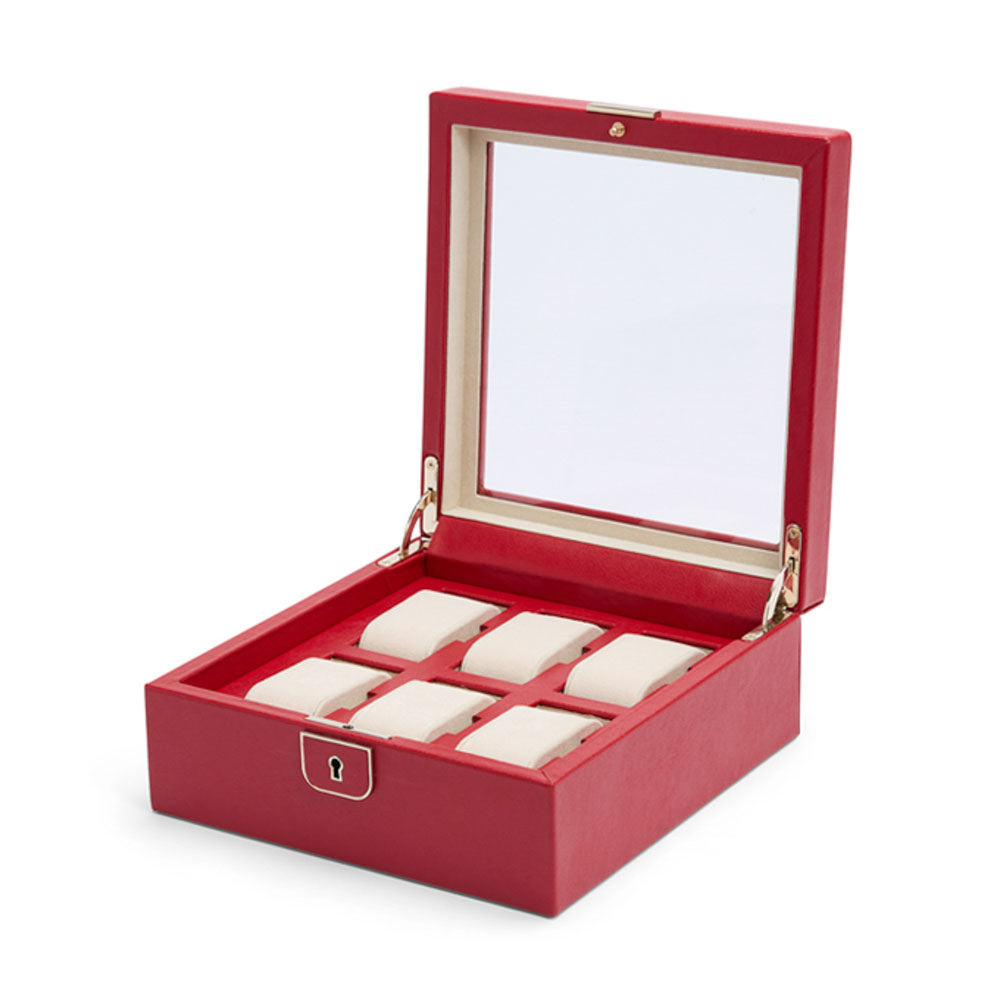 WOLF 1834 Palermo 6 Piece Watch Box - Pewter - Image 3