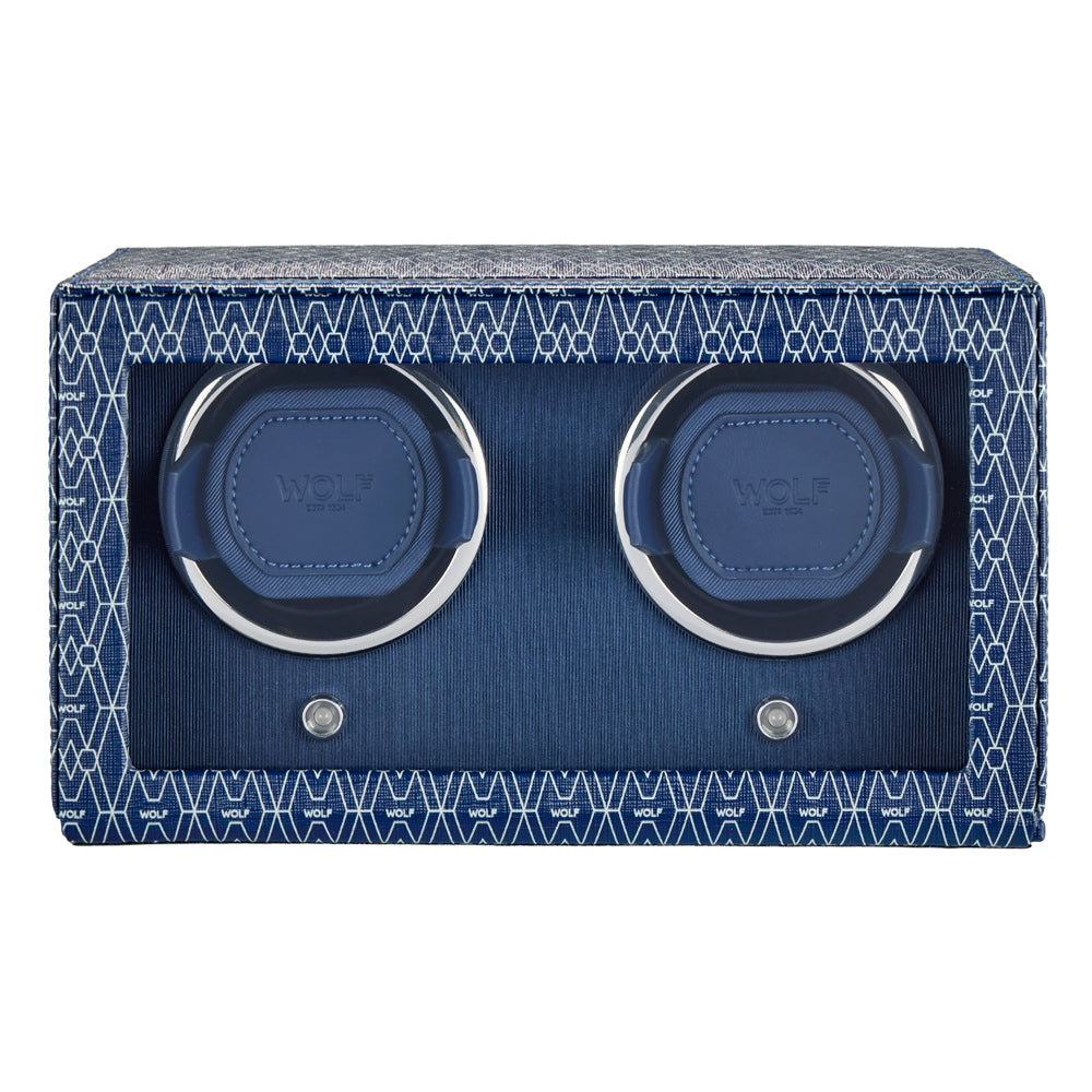 WOLF 1834 Signature Double Watch Winder – Blue - Image 1