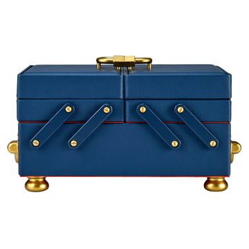 WOLF 1834 Marla Aaron Baby Everything Box - Navy Vegan Leather Jewelry Case - Image 1