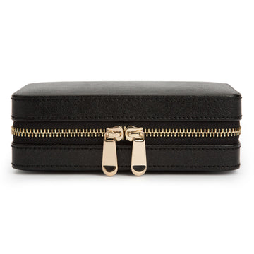 WOLF 1834 Palermo Zip Case – Black Anthracite Jewelry Travel Case - Image 1