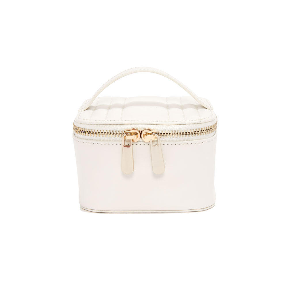 WOLF 1834 Maria Zip Jewelry Cube - White - Image 1
