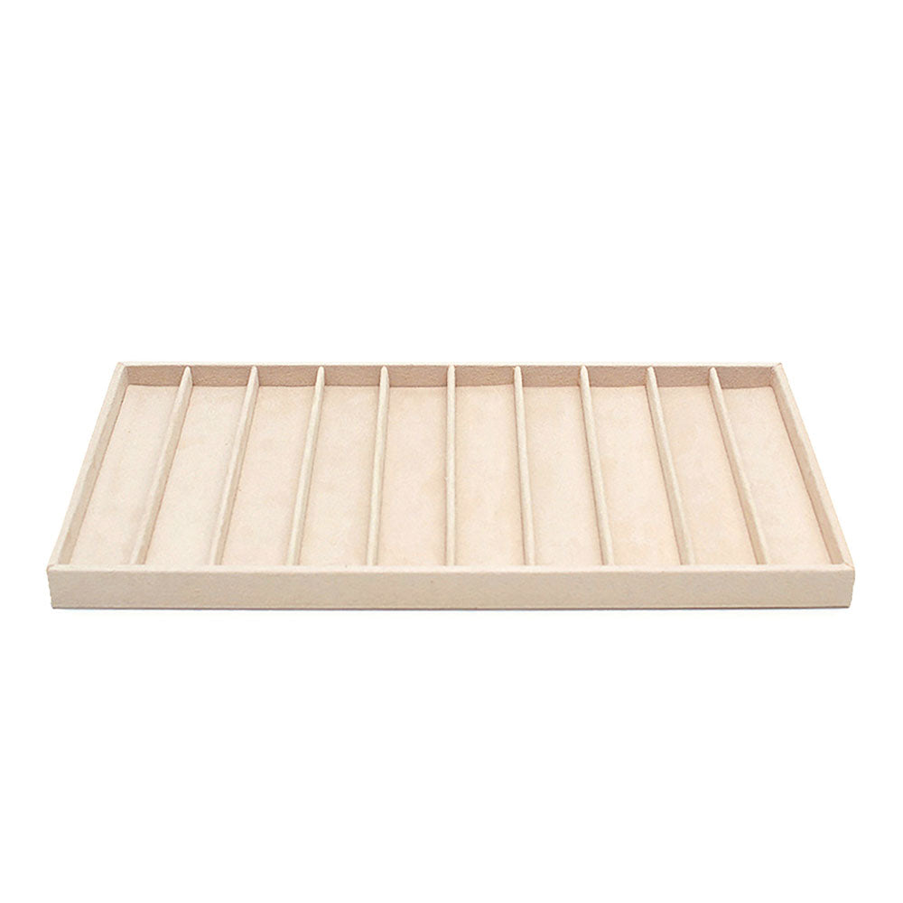 WOLF 1834 Necklace Insert – Beige, 10-Compartment Vault Tray with LusterLoc™ - Image 1