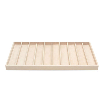 WOLF 1834 Necklace Insert – Beige, 10-Compartment Vault Tray with LusterLoc™ - Image 1