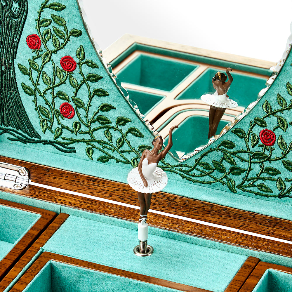 WOLF 1834 Ballet Musical Jewelry Box - Sleeping Beauty Walnut Wood - Image 5