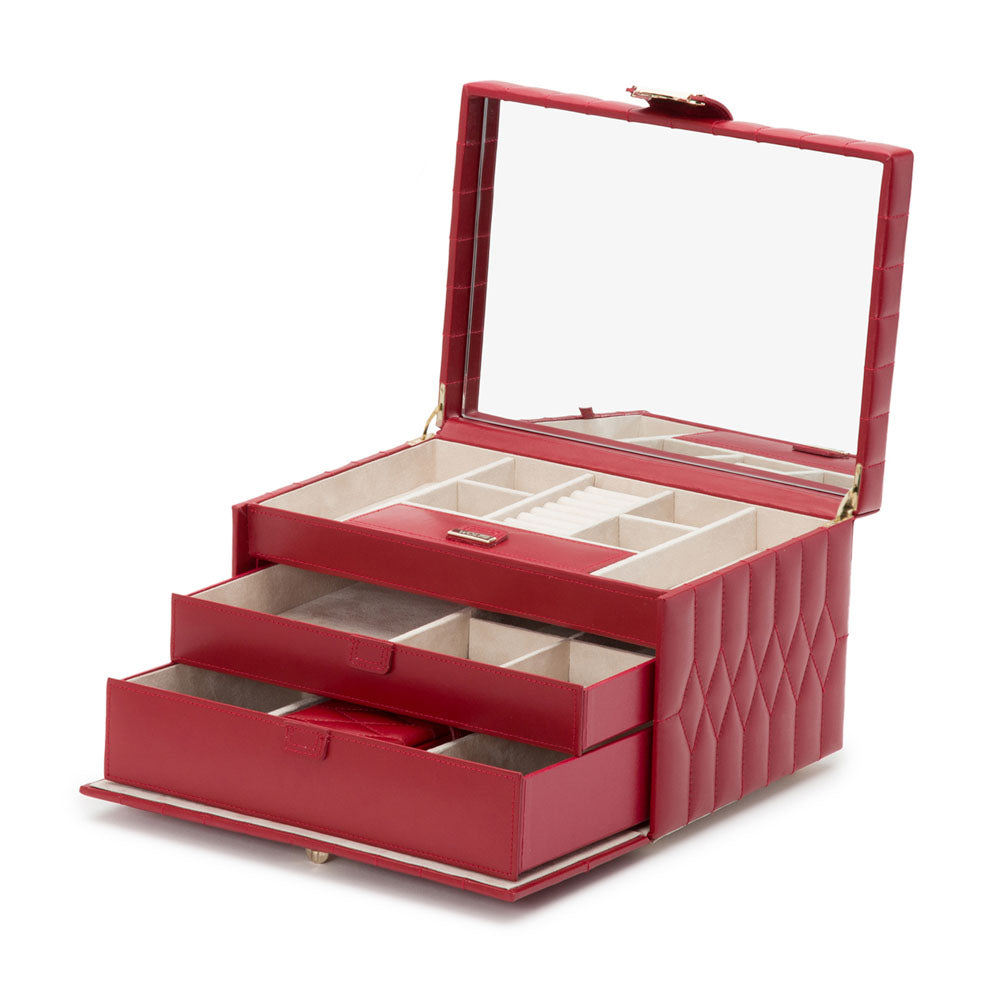 WOLF 1834 Caroline Medium Jewelry Case - Red - Image 3