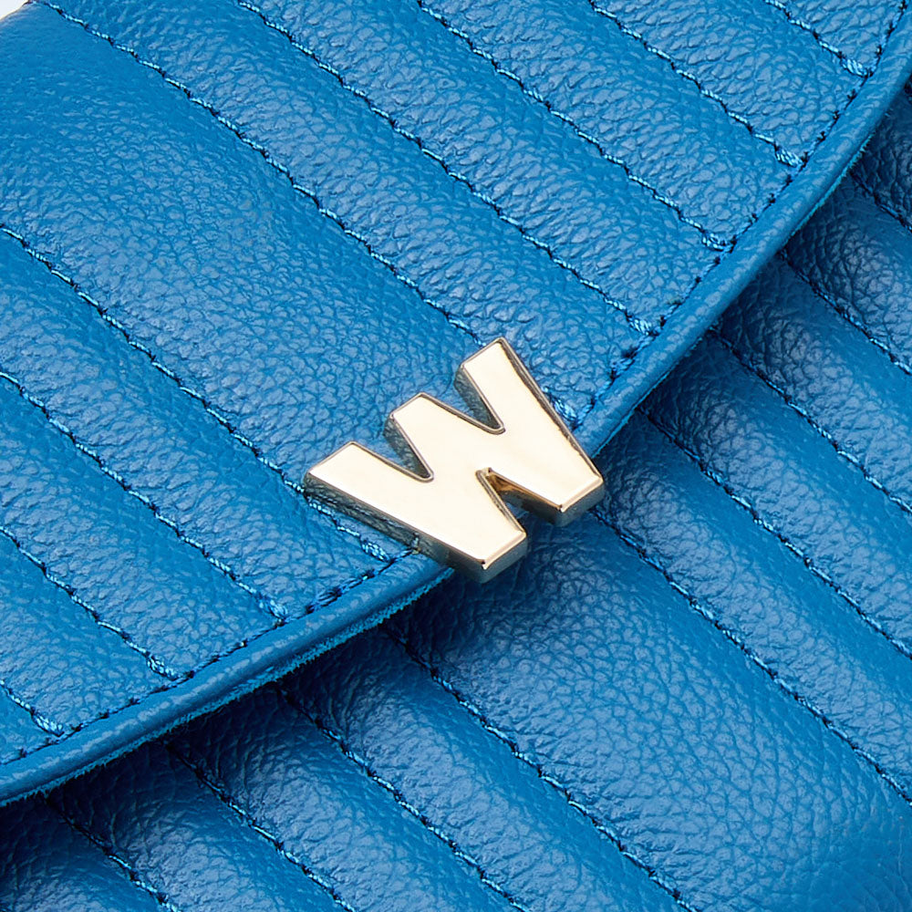 WOLF 1834 Mimi Crossbody Bag with Wristlet – Marine Vegan Leather - Image 5