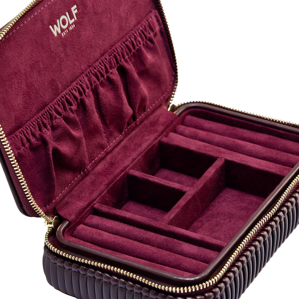 WOLF 1834 Bella Zip Case Jewelry Travel Organizer - Bordeaux - Image 4