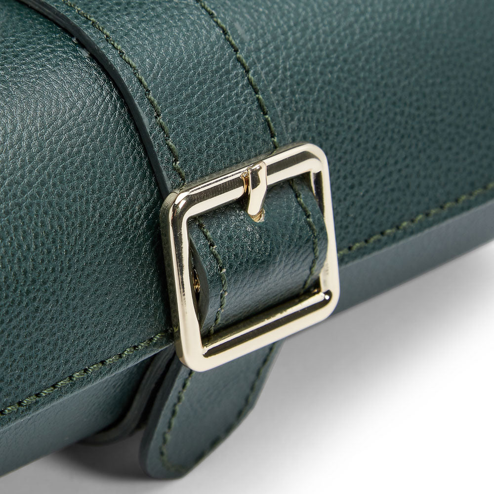 WOLF 1834 British Racing Triple Watch Roll – Green, 3‑Watch Travel Case with Hidden Jewelry Capsule - Image 7
