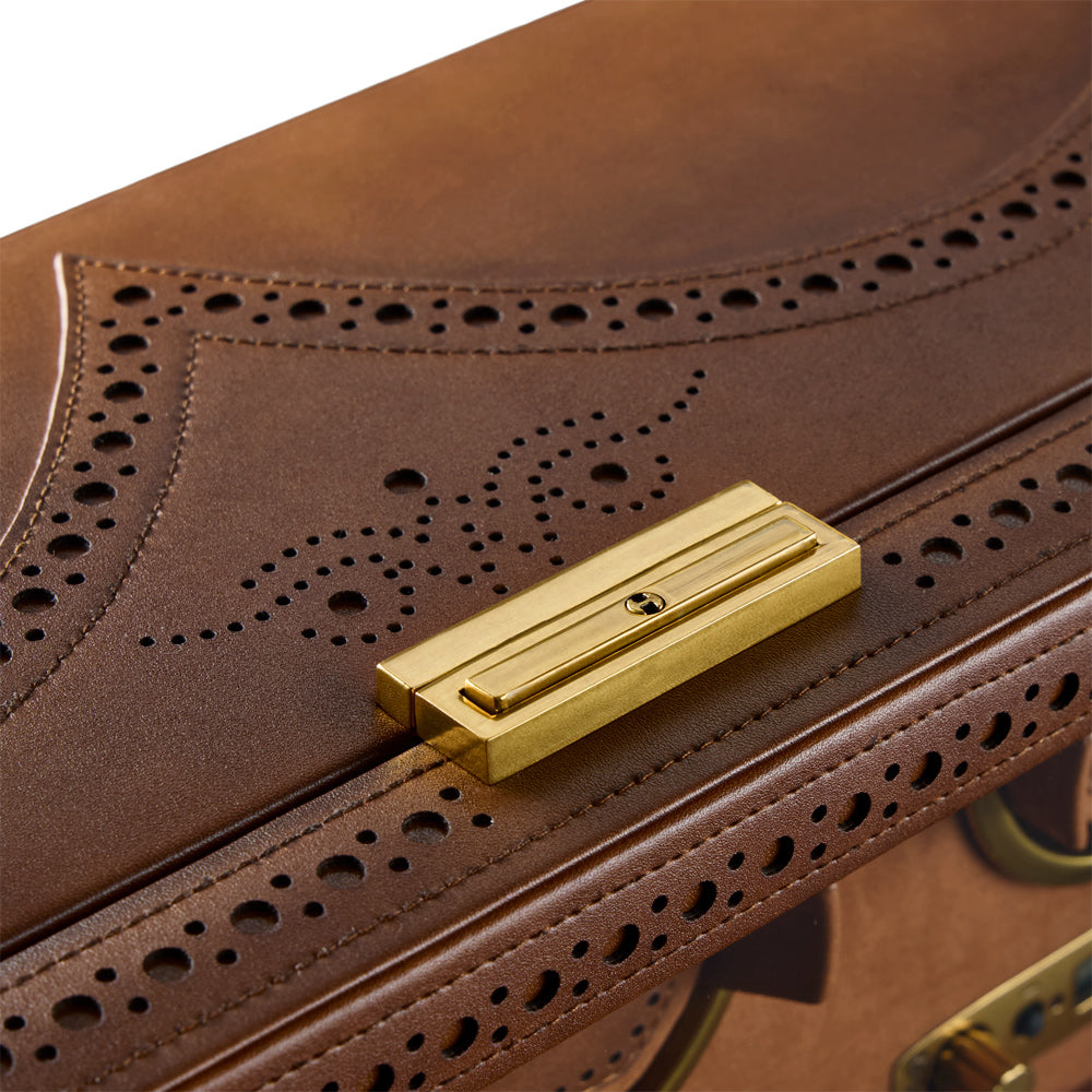 WOLF 1834 Brogue 6-Piece Watch Winder – Burnished Brown - Image 5
