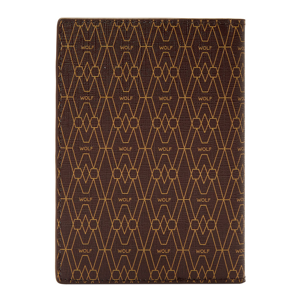 WOLF 1834 Signature Passport Sleeve - Brown | RFID Protection, 3 Card Slots - Image 4