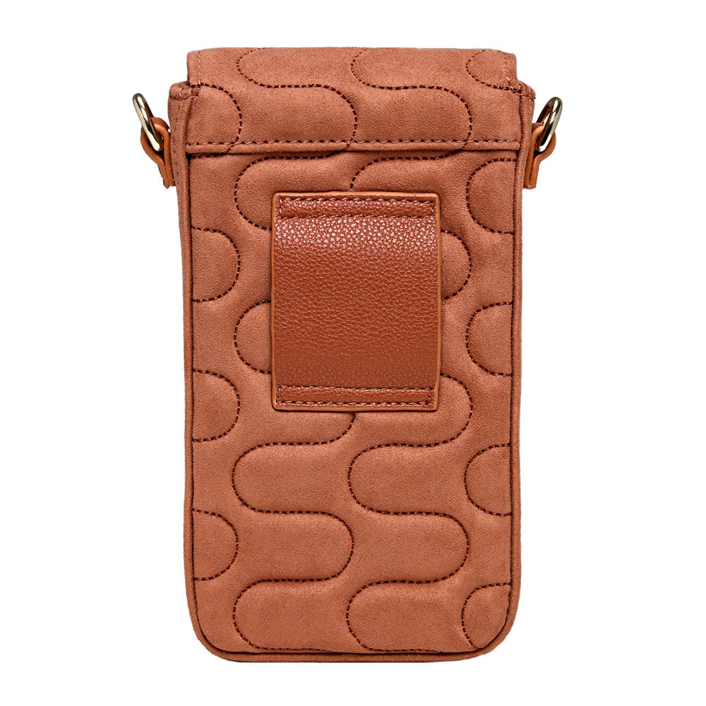 WOLF 1834 Mimi Swirl Phone Bag - Nutshell Brown - Image 5