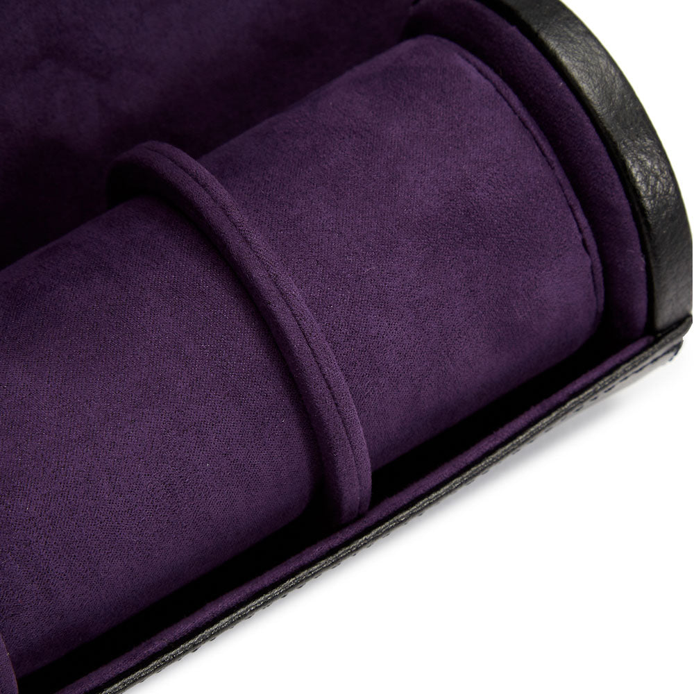 WOLF 1834 Blake Watch Roll with Capsule - Black/Purple - Image 7