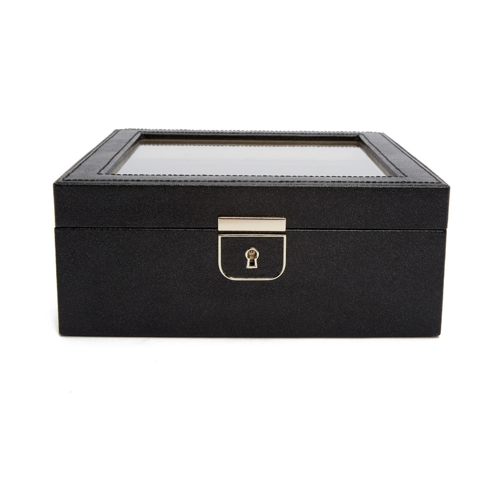 WOLF 1834 Palermo 6 Piece Watch Box – Black Anthracite Leather - Image 1