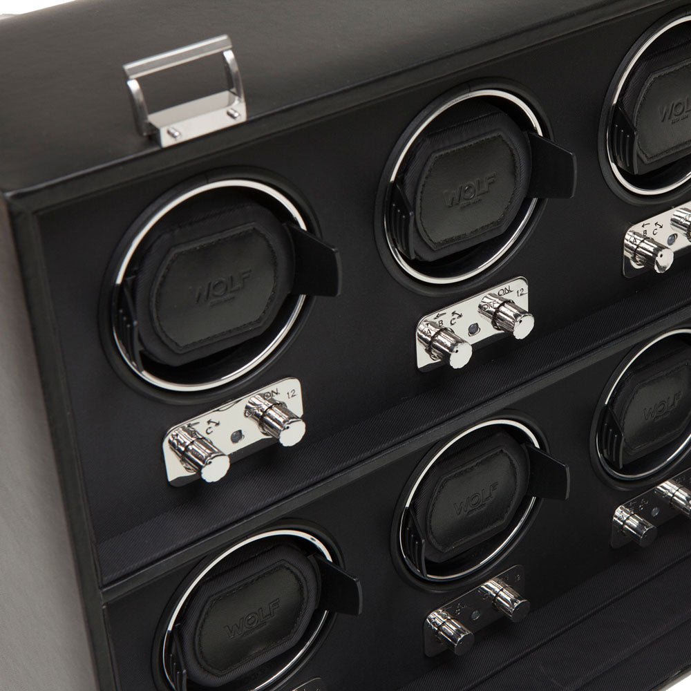 WOLF 1834 Heritage 8-Piece Watch Winder – Black - Image 4