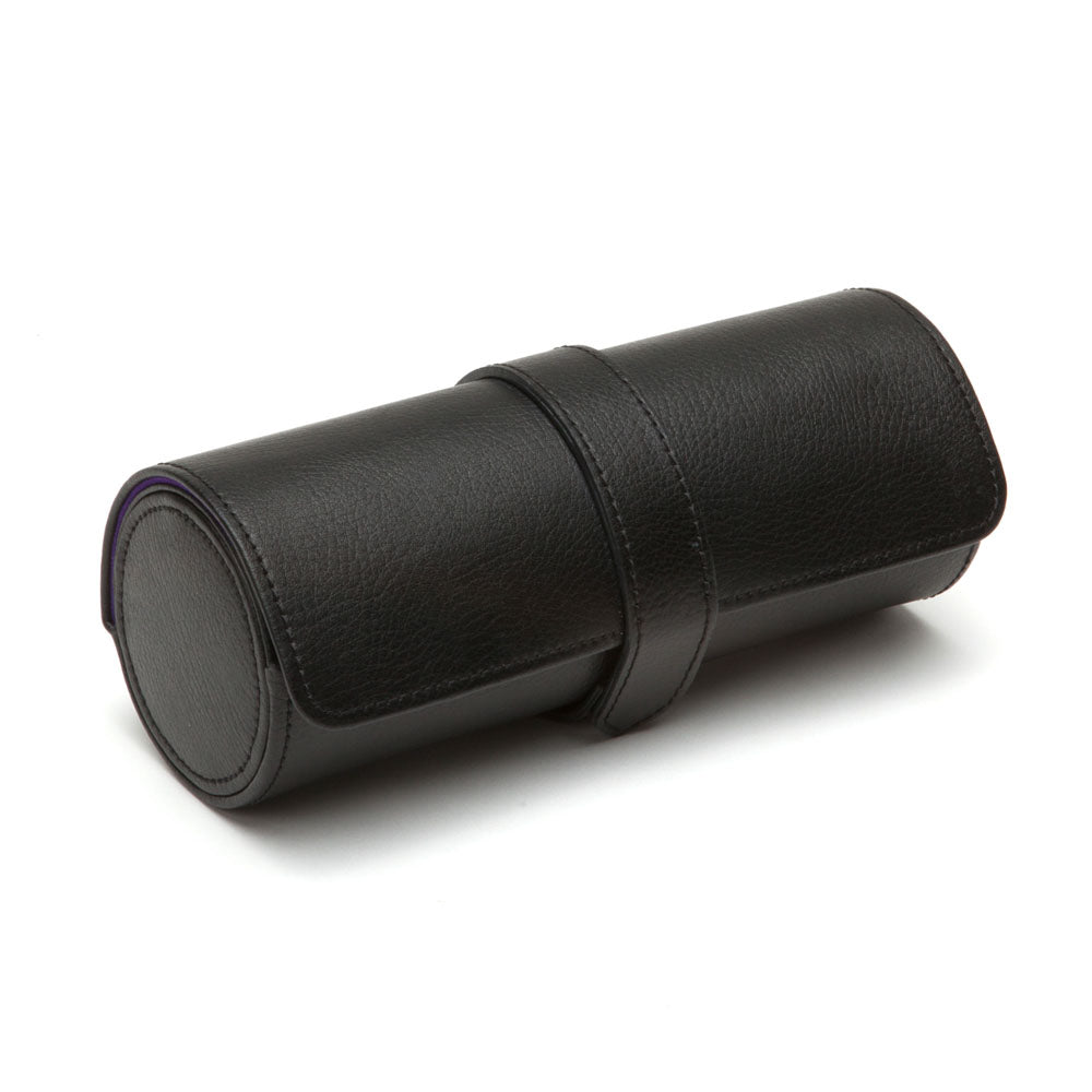 WOLF 1834 Heritage Watch Roll – Blake Black/Purple (3 Watch Capacity) - Image 2