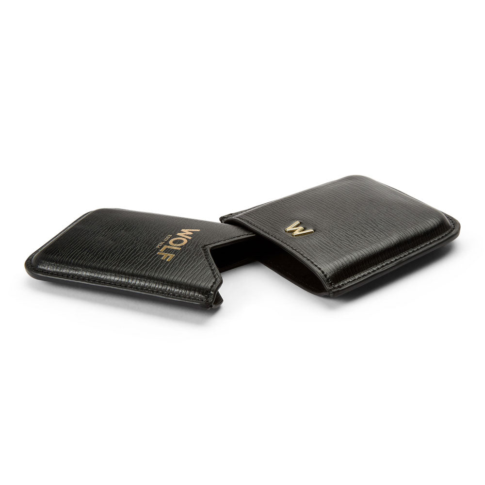 WOLF 1834 W Moulded Card Holder – Black, Sustainable Leather - Image 4