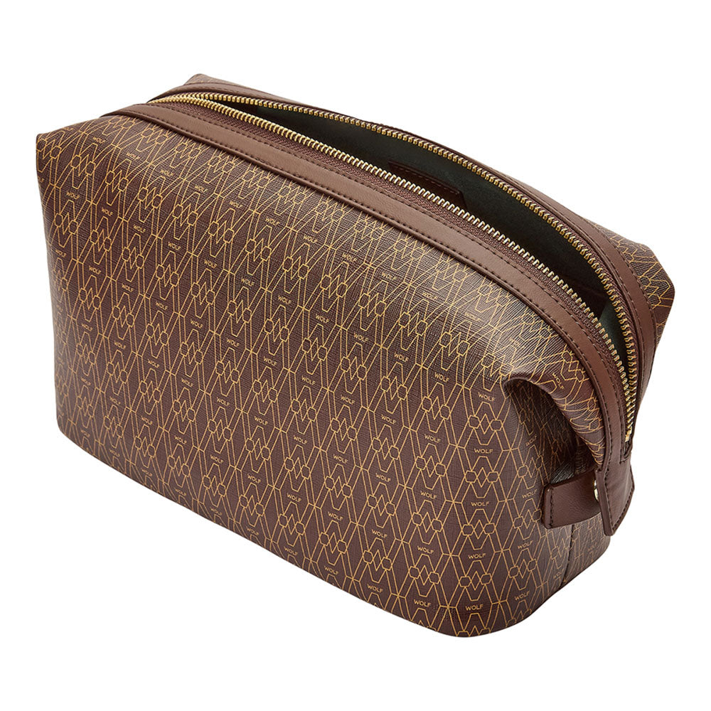 WOLF 1834 Signature Washbag – Brown (Vegan, Recycled Materials) - Image 3