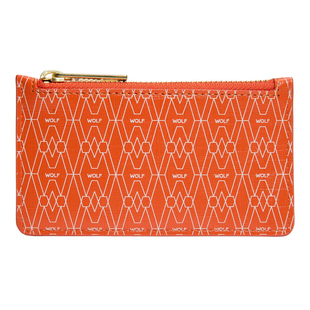 WOLF 1834 Signature Zip Case - Orange | RFID-Blocking Card Wallet with 7 Slots - Image 1