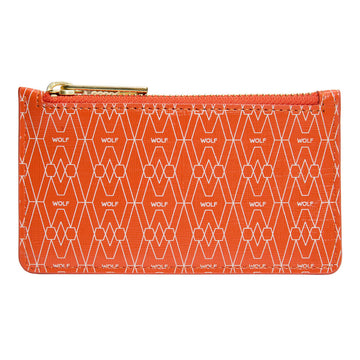 WOLF 1834 Signature Zip Case - Orange | RFID-Blocking Card Wallet with 7 Slots - Image 1