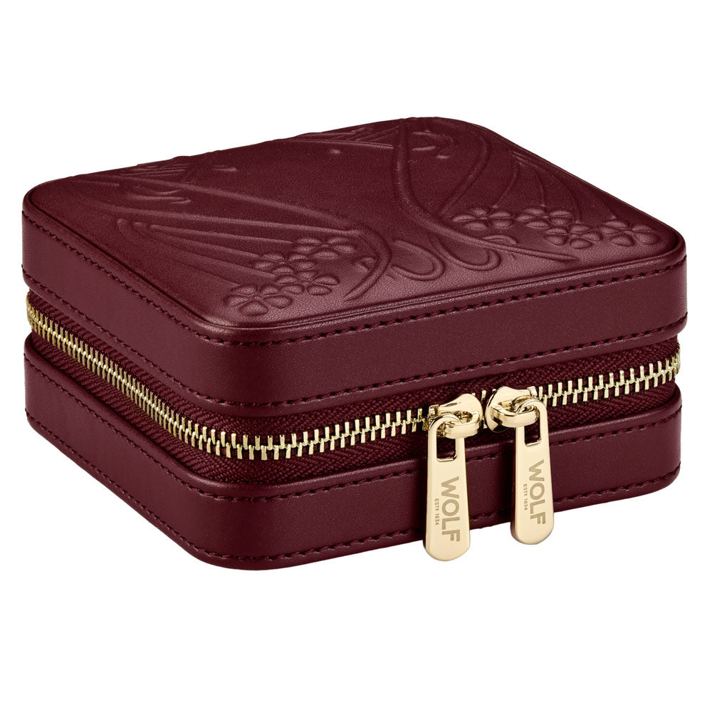 WOLF 1834 x Liberty Small Travel Zip Case - Burgundy - Image 2