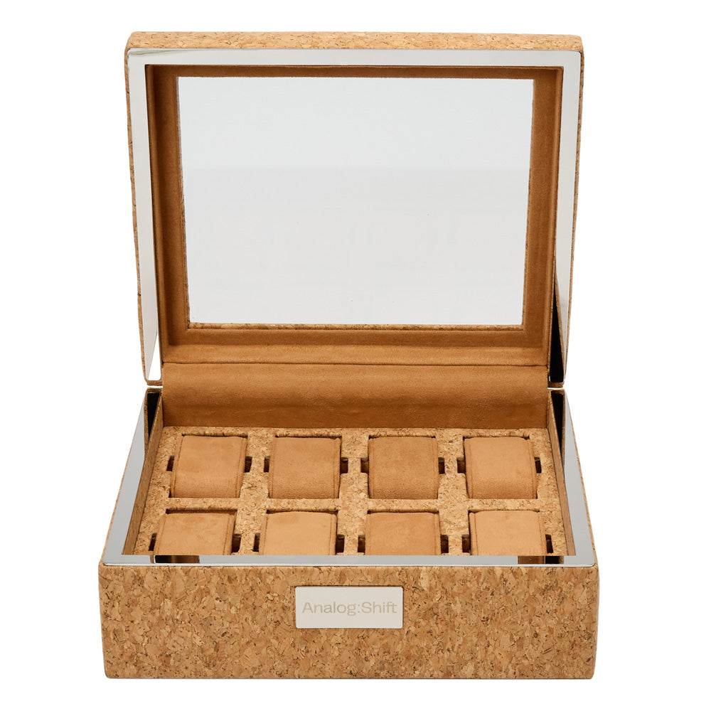 WOLF 1834 x Analog:Shift 1976 Collection 8-Piece Watch Box - Cork & Steel