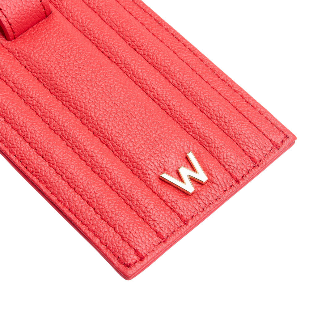 WOLF 1834 Mimi Luggage Tag – Red Quilted Travel Accessory - Image 4
