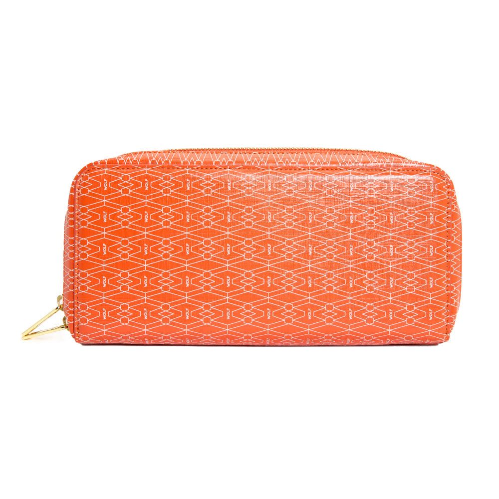 WOLF 1834 Signature Travel Case – Orange (Vegan, RFID Blocking, Watch Storage) - Image 1