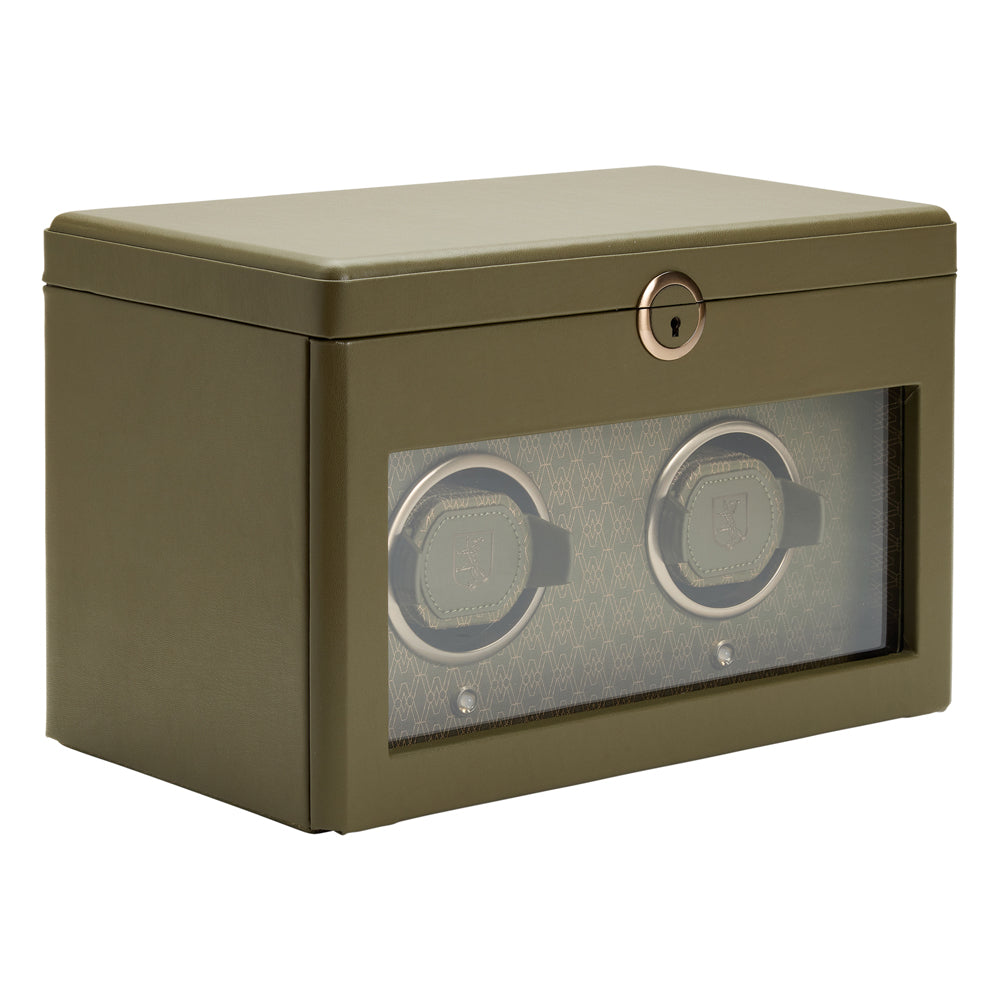 WOLF 1834 Earth Double Watch Winder – Olive (2-Wind, 3-Storage) - Image 2
