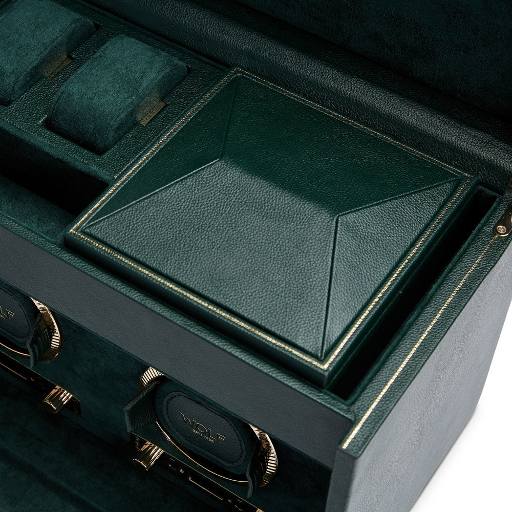 WOLF 1834 British Racing Double Watch Winder with Storage - Green - Image 6