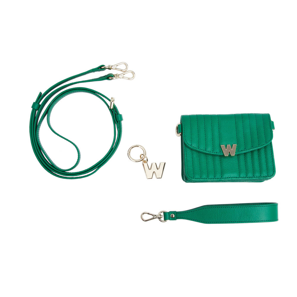 WOLF 1834 Mimi Mini Bag with Wristlet & Lanyard - Forest Green - Image 10