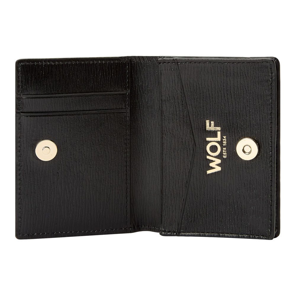 WOLF 1834 W Gusset Card Case – RFID Blocking, 3 Card Slots, Sustainable Leather (Black) - Image 3
