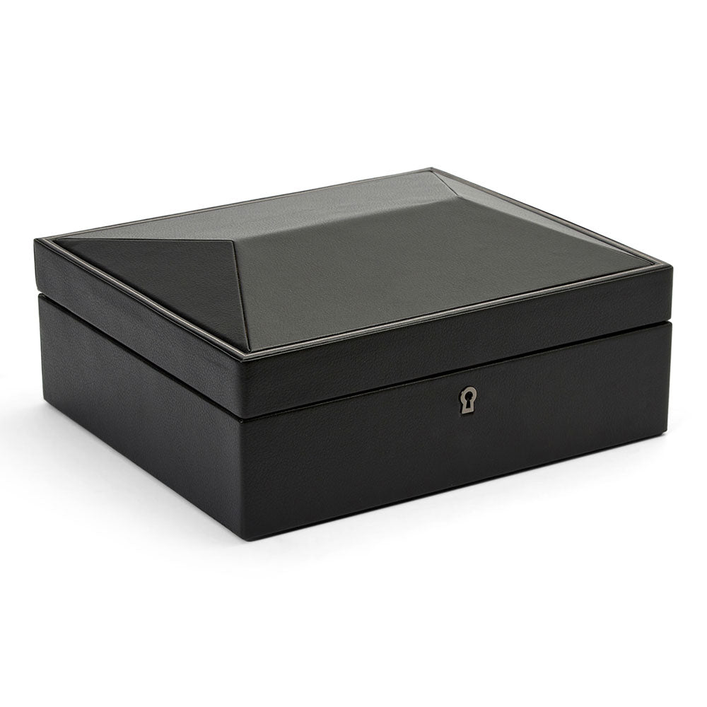 WOLF 1834 British Racing 8‑Piece Watch Box – Black Vegan Leather - Image 2