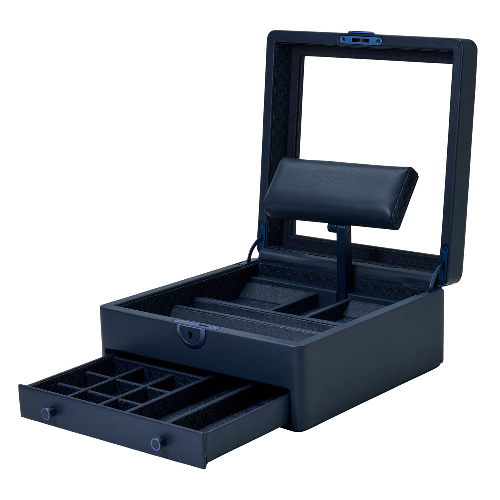 WOLF 1834 Earth Watch Stand Box - Midnight Blue (2 Watch Capacity) - Image 4