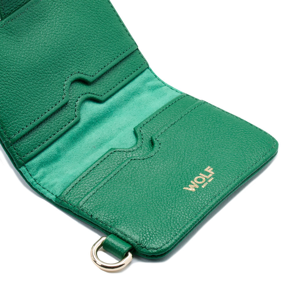 WOLF 1834 Mimi Credit Card Holder with Wristlet - Forest Green - Image 6