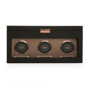 WOLF 1834 Axis Triple Watch Winder with Storage – Copper - Image 1