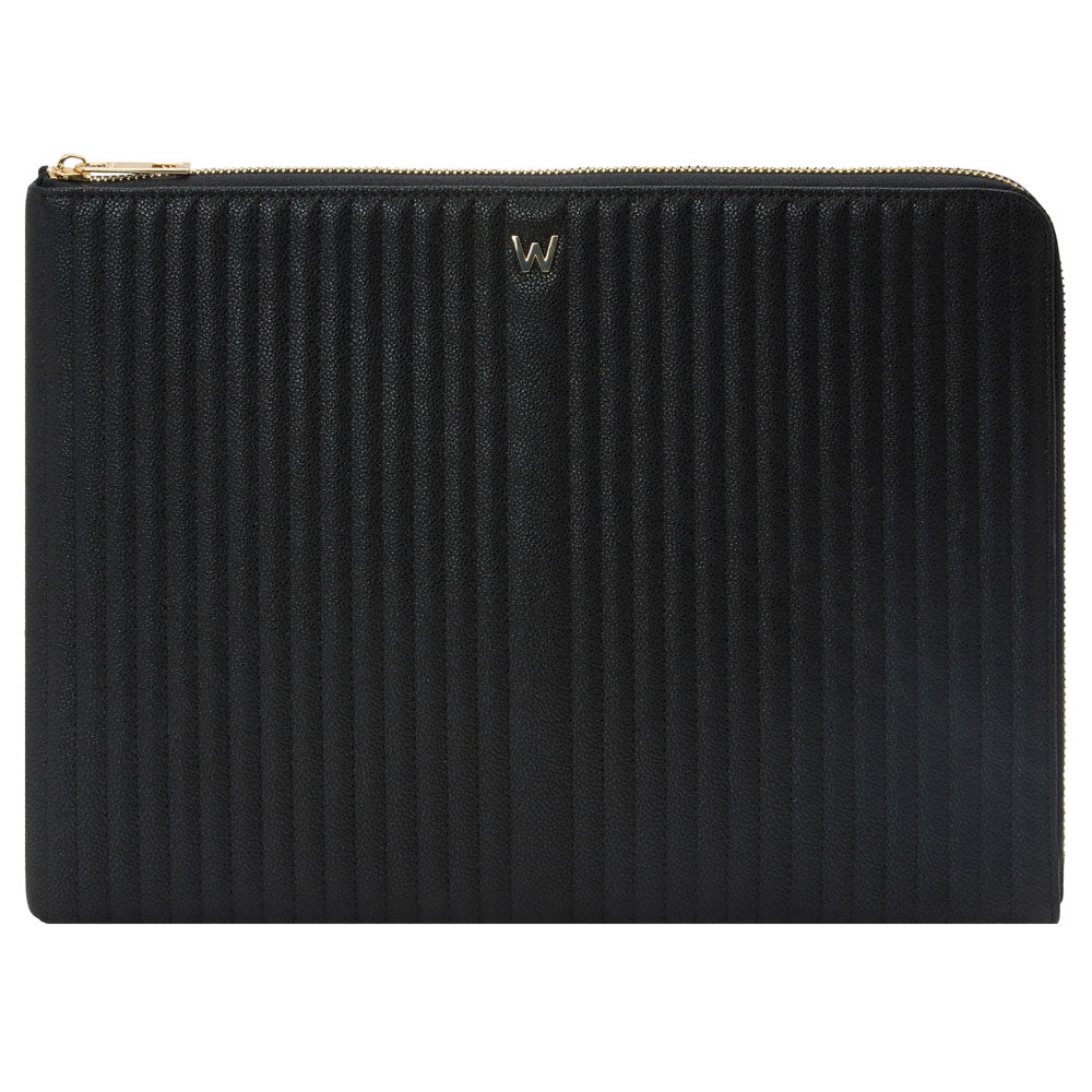 WOLF 1834 Mimi Laptop Sleeve 13" with Handle – Black - Image 1