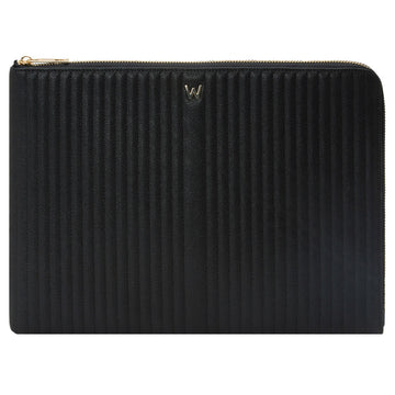 WOLF 1834 Mimi Laptop Sleeve 13" with Handle – Black - Image 1