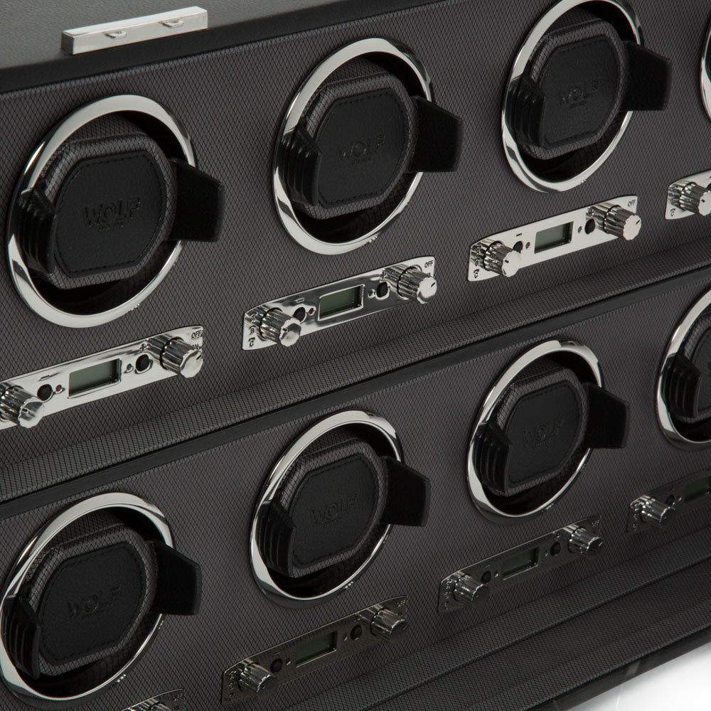 WOLF 1834 Classic 8 Piece Watch Winder – Black - Image 4
