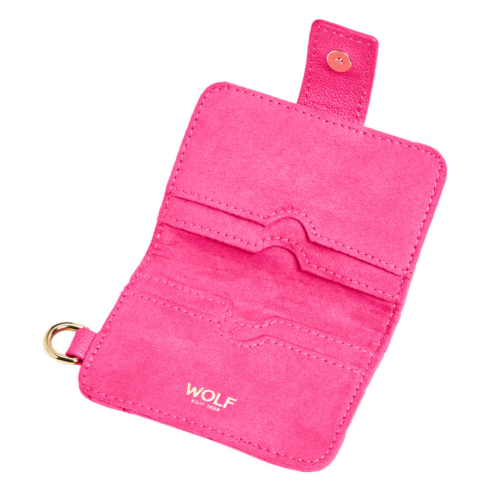 WOLF 1834 Mimi Swirl Card Case – Pink Flash, 4 Card Slots, Detachable Wristlet - Image 4