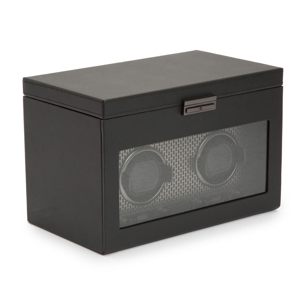 WOLF 1834 Axis Double Watch Winder with Storage – Powder Coat - Image 2