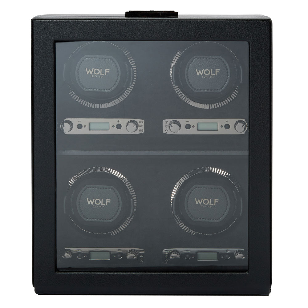 WOLF 1834 British Racing 4 Piece Watch Winder - Black - Image 1