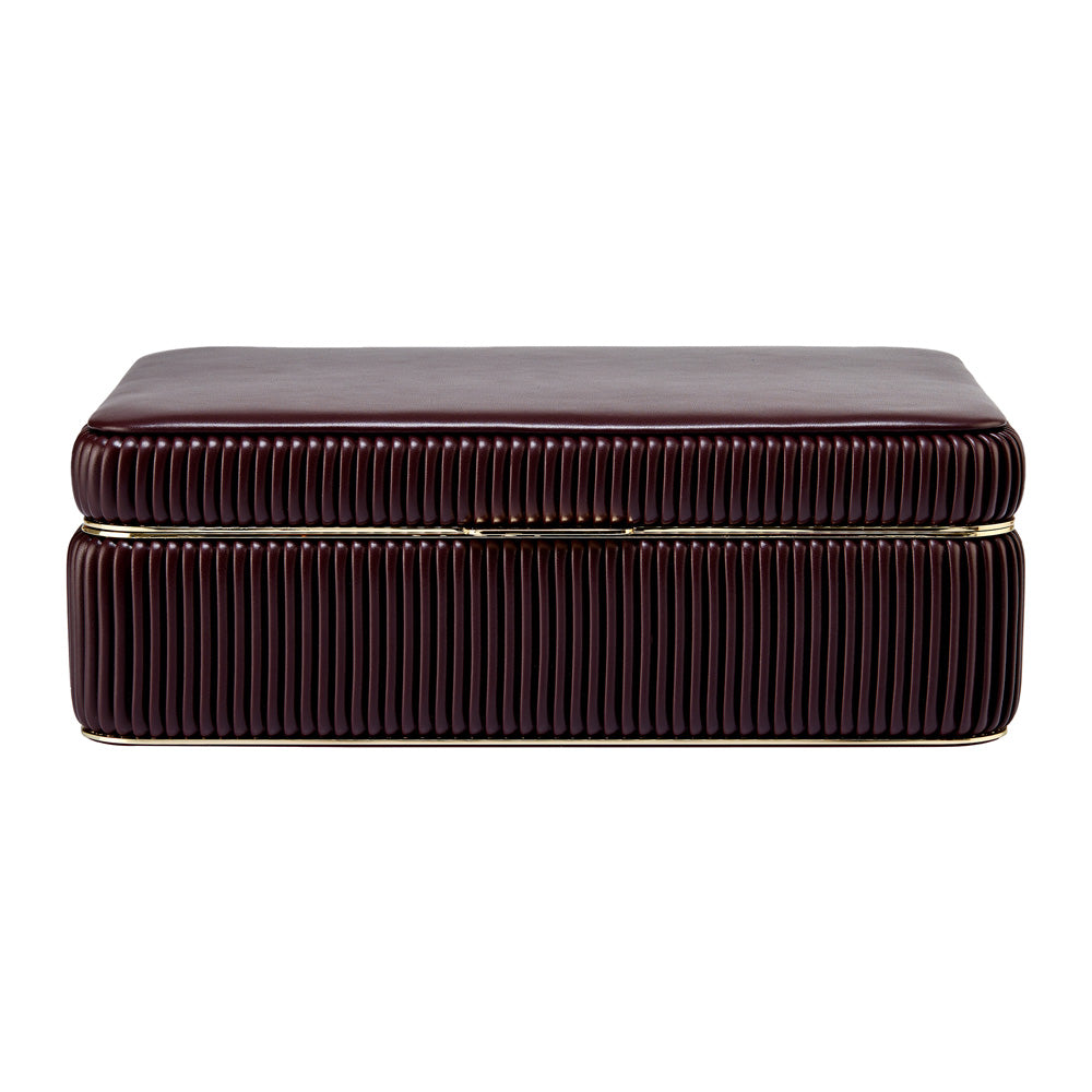 WOLF 1834 Bella Medium Jewelry Box - Bordeaux Vegan Leather with LusterLoc™ Anti-Tarnish Lining - Image 1